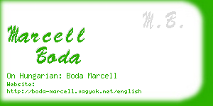 marcell boda business card